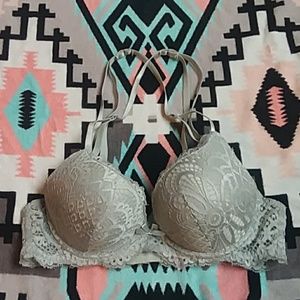 Grey Lacey Bra